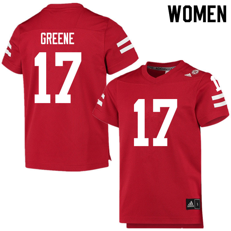 Women #17 Keyshawn Greene Nebraska Cornhuskers College Football Jerseys Sale-Scarlet